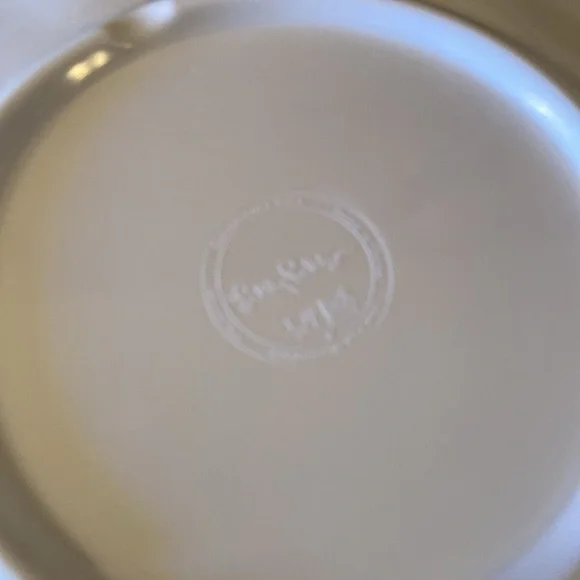 Set of 8 Lilly Pulitzer pink & green floral print plates